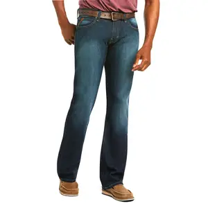 Ariat Mens M7 Rocker Stretch Legacy Straight Leg Denim Jeans Casual Pants Casual - Blue