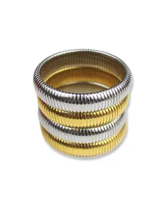 Cleo Bangles, Chunky bangles for everyday, Two toned bangles, Adjustable and stretchy bangles