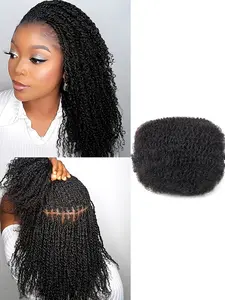 Afro Kinkys Bulk Real Human Hair for Dreadlocks Extensions and Locs Repair 1 Pack 30 Gram Afro Kinky Curly Human Hair Bulk for Twist