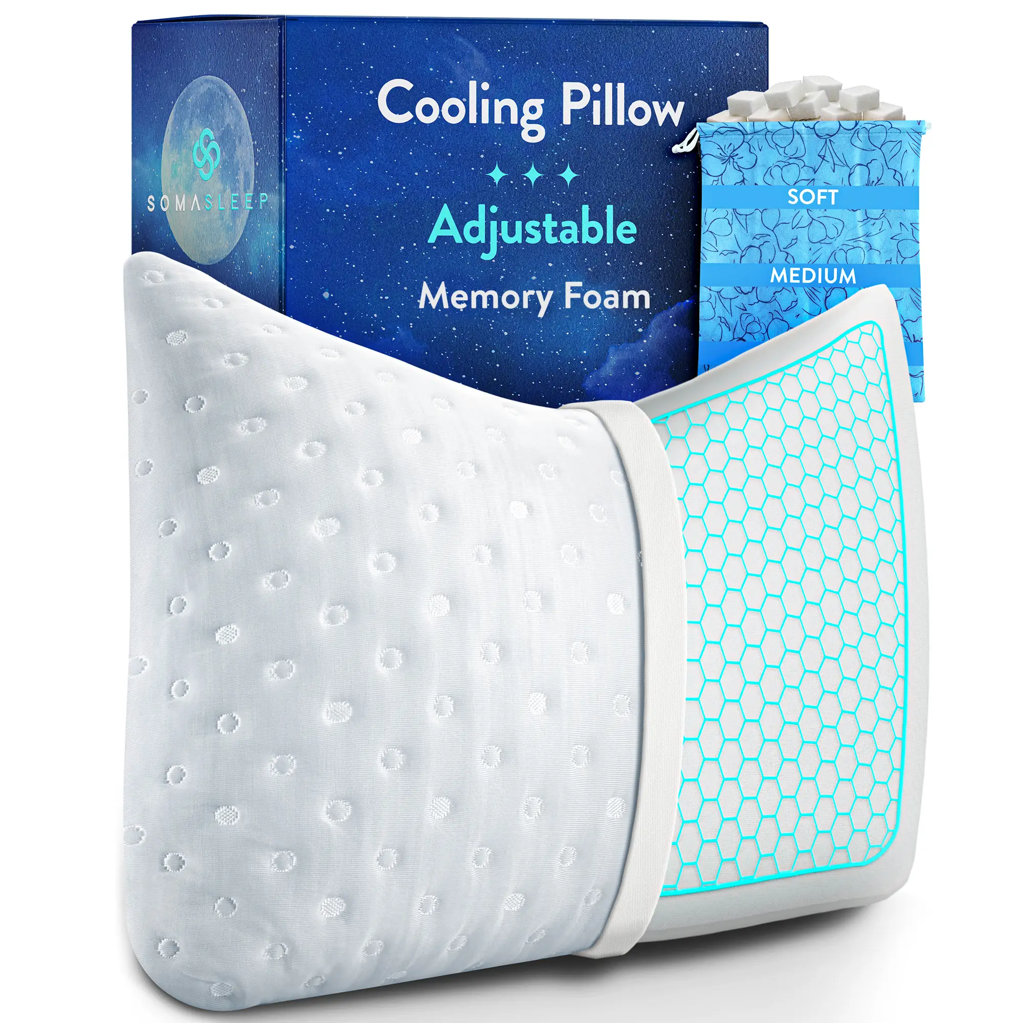 SelectSoma SomaSleep Cooling Pillow for Hot Sleepers with Lavender Scent
