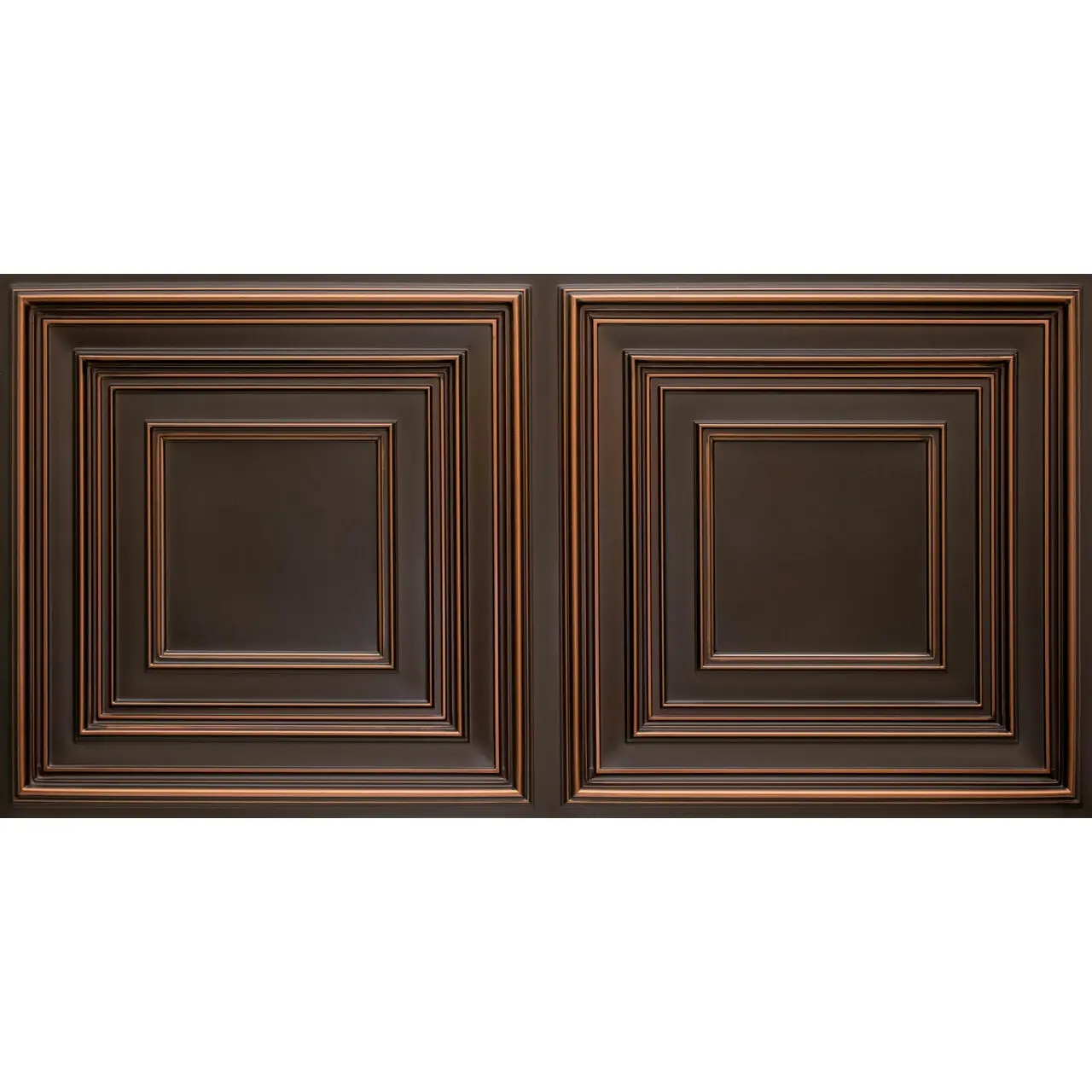 From Plain To Beautiful In Hours #222 Durable PVC Construction Drop Ceiling Tile - 2 ft. x 4 ft., Glue-Up/Lay-In Faux Tin, Commercial/Residential Use, Pack of 10 (80 sqft) - Home Improvement Building Supply