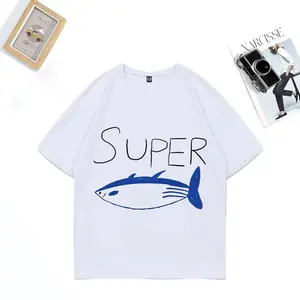 Funny Jin Super Tuna Fish T Shirts Men Women ' s vintage Hip Hop streetwear Oversized T-shirt Cotton short sleeve O-Neck T Shirt Menswear Top