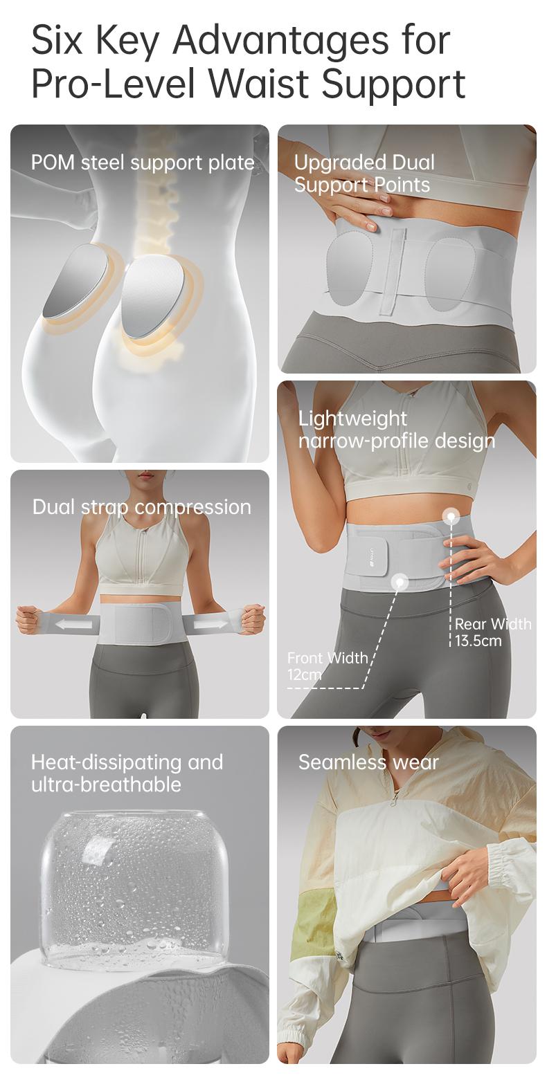 Umay Waist Ab Support Belt Tummy Control Body Shaper, Ultra-thin Breathable Invisible Wrap Tummy Control Belt Gym Shapewear Seamless Waist Trainer Posture