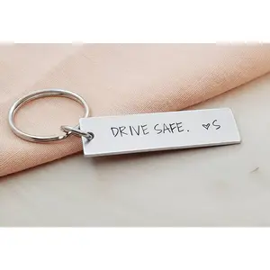 Drive safe keychain-custom initial drive safe keychain-gift for new driver-custom gift for kids-drive safe keychain for biyfriend/girlfriend