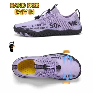 Women’s Wide Toe Box Breathable Quick-Dry Water Shoes, Non-Slip Barefoot Aqua Sneakers, Lightweight Comfort Footwear for Hiking, Camping, Beach, Pool, River Trekking & Running, Ideal for Wide Feet & All Water Activities
