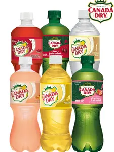 Canada Dry Ginger Ale Soda 20 oz Bottles | Choose 6 Pack Individual Flavor or Variety Pack | NYC Bodega Favorites | Canada Dry Fruit Splash, Peach, Pineapple, Vanilla Cream & More | NY Snack Pantry
