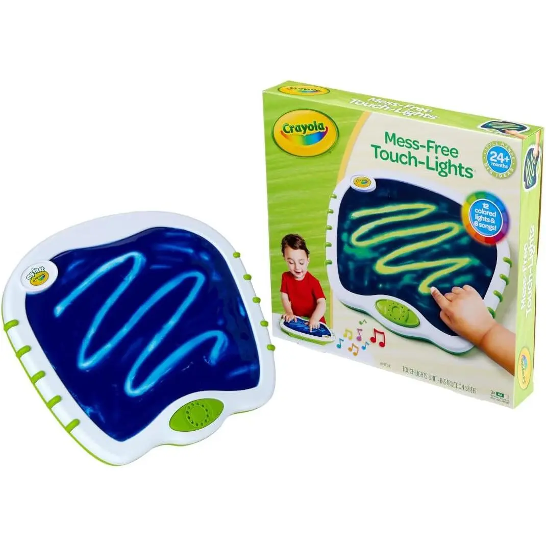 Crayola Toddler Touch Lights, Musical Sensory Toys for Toddlers, Light Up Drawing Pad, Mess Free Painting, Travel Activity, Gift for Toddlers, 2+