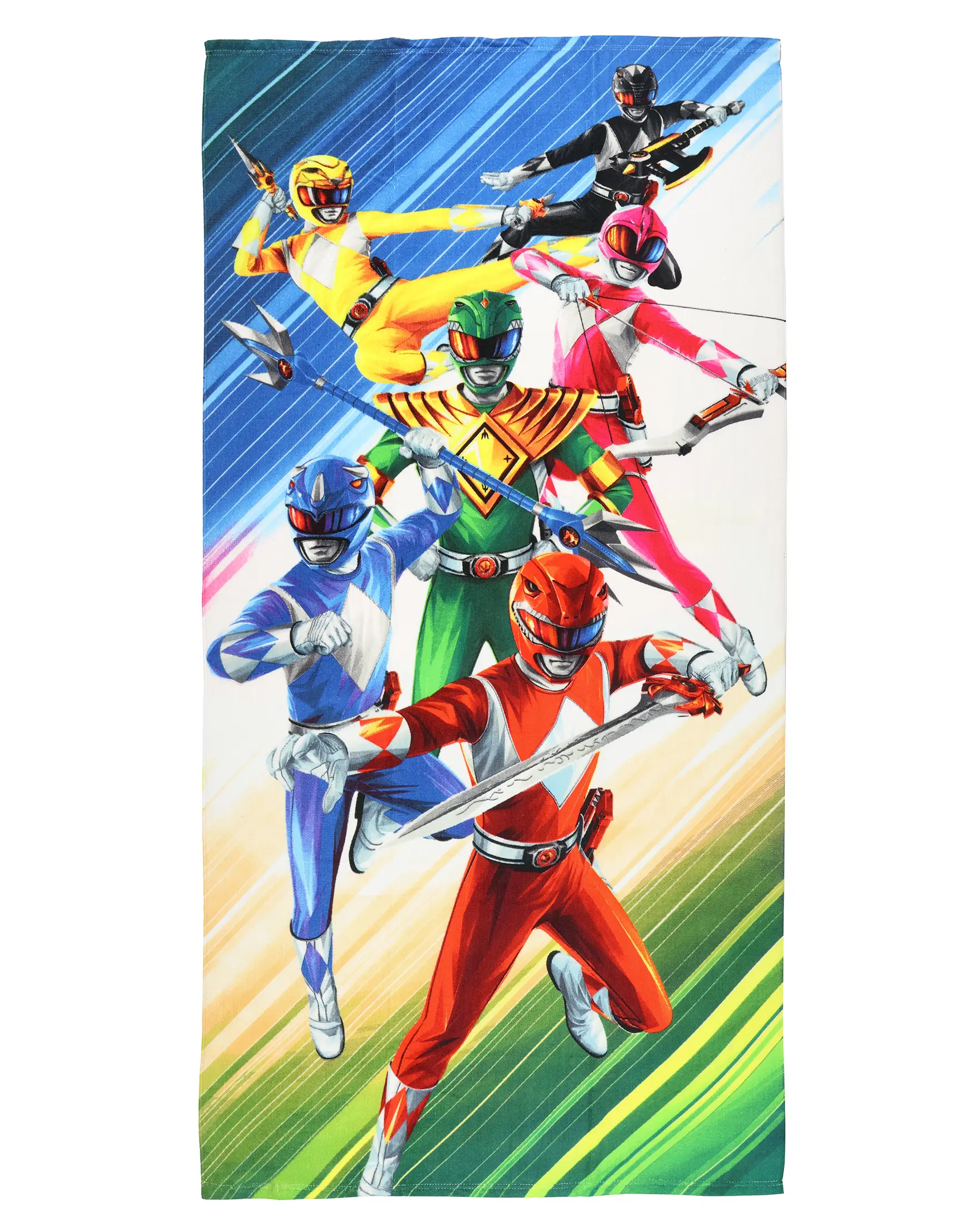 Power Rangers Mighty Morphin In Action Bath Towel, Lightweight 30"x60" Bathroom Towel