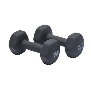 15LB Easy Grip Workout Dumbbell, Neoprene Coated, Various Sets and Weights available-15 Pound