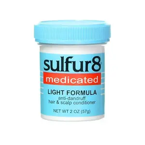 Medicated Anti-Dandruff Scalp Cleanser & Conditioner, Light Formula Cream with Sulfur for Itchy & Flaky Scalp Control, 2 oz, Sulfur Soap Shampoo