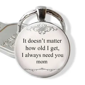 I need a mom keychain pendant, a stylish vintage car keychain accessory, and a bag/wallet charm accessory