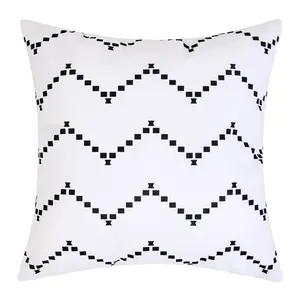 Geometric Waterproof Outdoor Pillow Cover, Modern Minimalist Decor, 18x18 Inches, Ideal for Garden, Patio, Poolside, Living Room Sofa