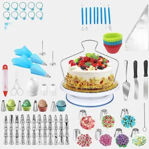 "Your All-in-One Cake Decorating Kit 🎂 Turntable, Tips, Bags & More!" no brand