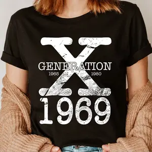 Custom Year GenerationX T-shirt, Vintage Est.1969 Gen X 1965-1980 Shirt