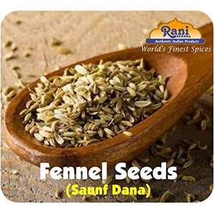 Rani Fennel Seeds (Saunf Sabut) Whole Spice 3.5oz (100g) All Natural ~ Gluten Friendly | NON-GMO | Kosher | Vegan | Indian Origin