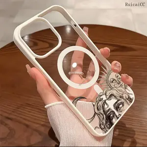 Premium Magnetic Phone Cases for iPhone11/12/13/14/15/16//17/Air/promax/Plus Universe Moon Sun Trendy Aesthetic y2k cased MagSafe Ready, Anti-Fall, Springtok and Ultra-Thin Design | Perfect for Everyday Use Protector Screen Protector Resistance