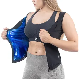 Women'S Zipper Heat Trapping Sweat Enhancing Polymer Vest