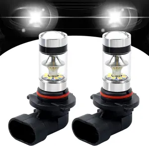 Tier's Haven 2PCS 9005/9006 LED Fog Light Bulb, 12V 100W, Low Beam Headlight Bulb, 6500K Daytime Running lights, Front Light Replacement Kit for Most Vehicles Quick Start (White) Men's Car Accessories