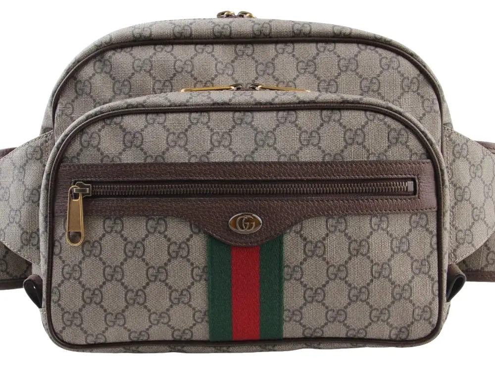 Pre-owned GUCCI Coated Canvas Crossbody Bags GG Supreme Monogram Belt Bag