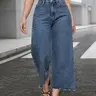 Women's Jeans, Pants, Denim, Casual Fashion, Frayed Hem, Comfortable Fabric, Ideal for Daily Wear, Four-Season Essential, Loose Fit, High Waist, High Quality Jeans, Hi Rise Jeans
