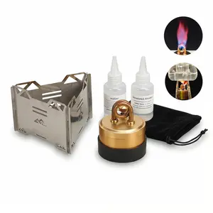 Portable Outdoor Camping Stove Self-Pressurized High-Efficiency  Alcohol Stove for Cooking Survival Hiking Backpacking Emergency Preparedness Brewing Coffee Tea Picnic Cooker
