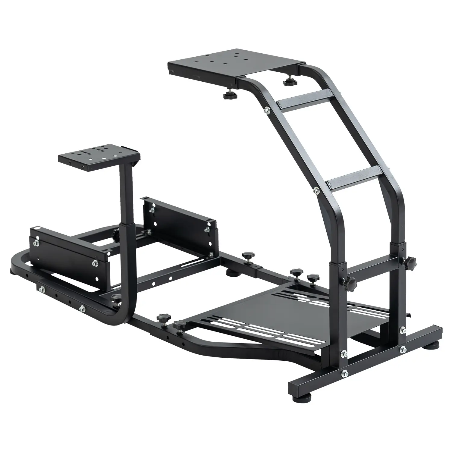 Supllueer Adjustable Racing Simulator Cockpit Stand Fit for G25 G27 G29 G920 G923 T300 T500 T300RS, Stand-Up Steering Wheel Stand Without Wheel & Pedal & Shifter & Seat