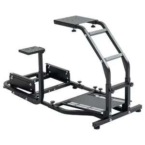 Supllueer Adjustable Racing Simulator Cockpit Stand Fit for G25 G27 G29 G920 G923 T300 T500 T300RS, Stand-Up Steering Wheel Stand Without Wheel & Pedal & Shifter & Seat