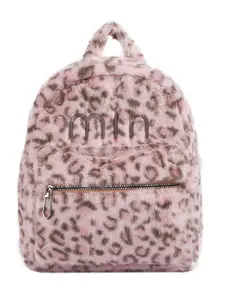 Soft Plush Backpack with Metal Zipper Detail, Layered Front Pocket for Lipstick & Keys, Lightweight Shoulder Bag for Students and Workers