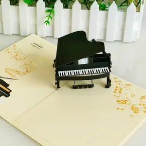 3D Piano Greeting Card – Premium Business Gift, Universal Thank You & Blessing Card, Commemorative Design