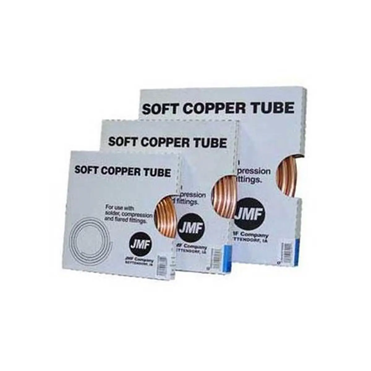 JMF Heavy-Duty Copper Utility Tubing - 3/8 in x 20 ft, Reliable Tubing for Home Improvement, Garden Irrigation, 3/8X20ft