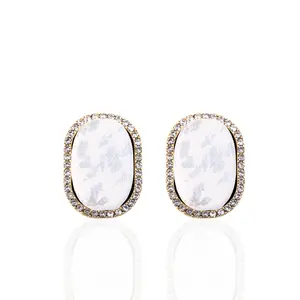 Caliope Sparkling Studs - White