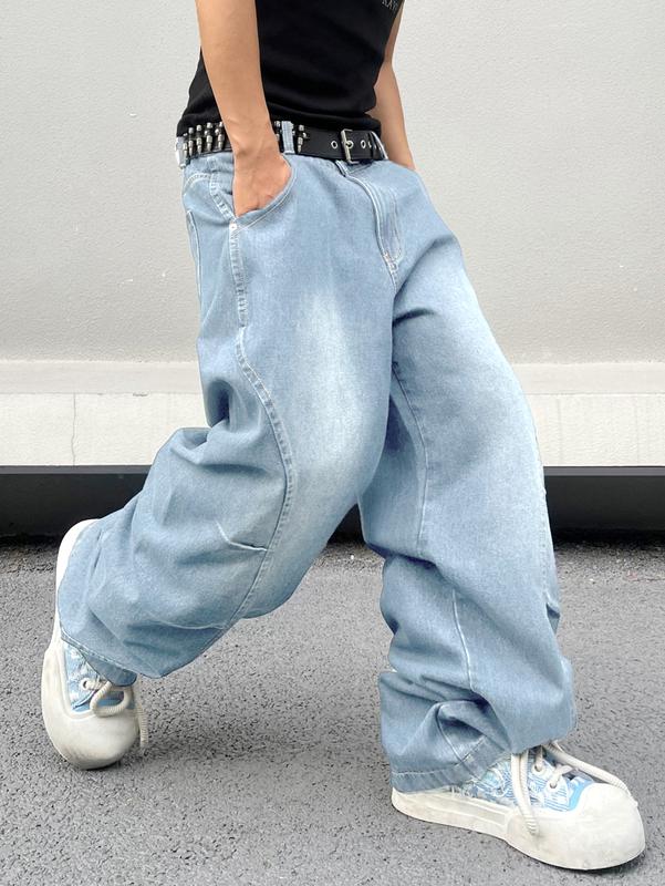 Wide Leg Jeans Spring To Summer Hip Hop Baggy Denim Pants Y2k Streetwear Jeans