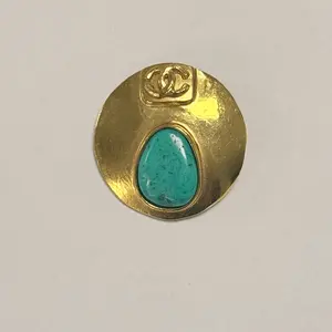 Pre-owned Chanel Vintage Turquoise Brooch
