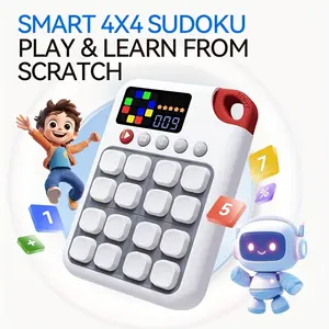 Portable Smart Sudoku Game Machine Gift Set, Educational Toy for Kids & Adults, Develops Attention Memory Reaction Skills, Math Learning Tools, Table Math Games