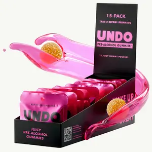 UNDO Pre-Alcohol Gummies - 15 Pack with DHM, Electrolytes & Vitamins - Tropical Flavored Supplement for Liver Support