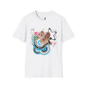 Frutiger Metro Playful Kitty Shirt Unisex 100% Cotton