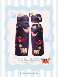 Owala FreeSip “Go Halvsies” Water Bottle – Ocean Vibes Insulated Flask with Cute Sea Creatures & Summer Beach Aesthetic