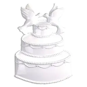 White event wedding cake personalized christmas ornament