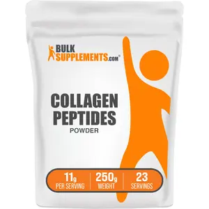 BulkSupplements - Collagen Peptides (Bovine) Powder - Healthy Skin - Wound Healing - 250g - 11g per Serving BulkSupplements - Collagen Peptides (Bovine) Powder - Healthy Skin - Wound Healing - 250g - 11g per Serving