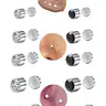 Magnetic Earring Studs Nose Studs Fake Nose Studs Ear Clips with Multicolor Cubic Zirconia, Clip On Earrings Stainless Steel No Need Piercing Fake Nose Rings Earring Jewelry Punk Jewelry Non Piercing Jewelry