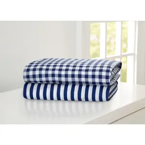 Blue Gingham Fitted Crib Sheets - 2 Pack Blue Gingham Fitted Crib Sheets - 2 Pack