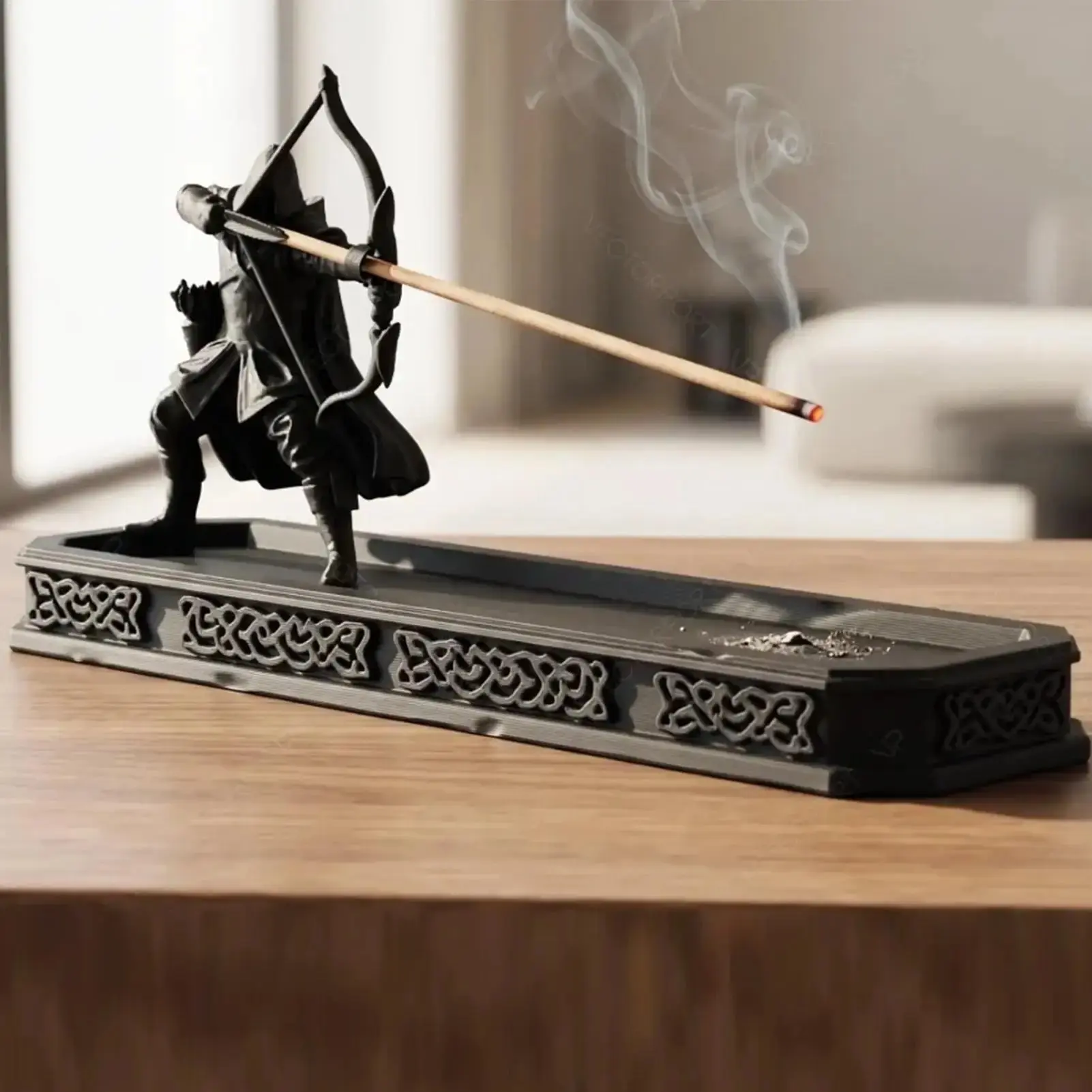 Incense Burner Archer Fantasy Cool Spiritual Home Decor Zen Sticks Incense Burner Holder for Living Room Bedroom