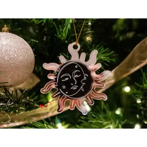 Sun and Moon Star and Crescent Folklore Ornament
