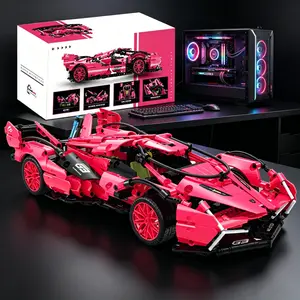 1126pcs Sports Car Building Blocks, 1:14 Scale Lamborghini Model, DIY Assembly, Desktop Decor, Halloween Christmas Birthday Gift Set