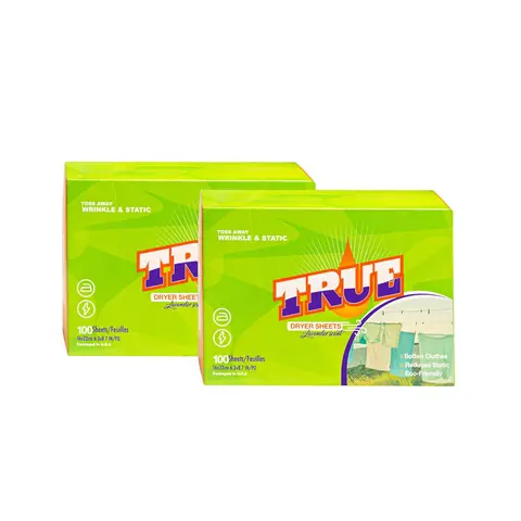 True Laundry Dryer Sheet - 2 Pack Biodegradable