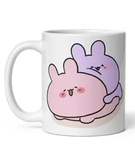 Asamimichan Valentines day mug , Kawaii Bunny Coffee Cup, Birthday gift for her, Anniversary gift