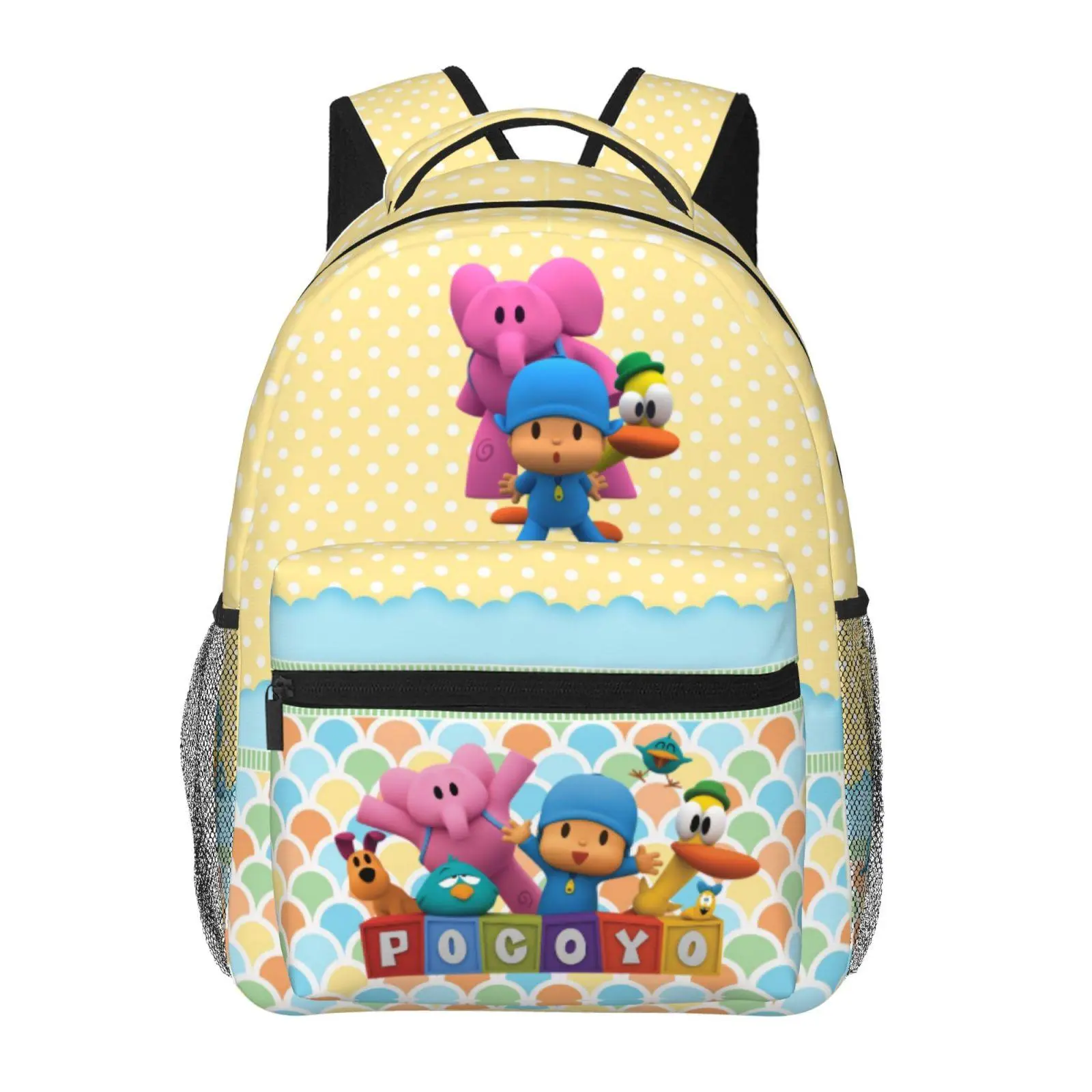 Pocoyo Kids School Backpack Pocoyo cartoon Lightweight Bookbag Pocoyo kids show Back to School Gift, Support for Ages