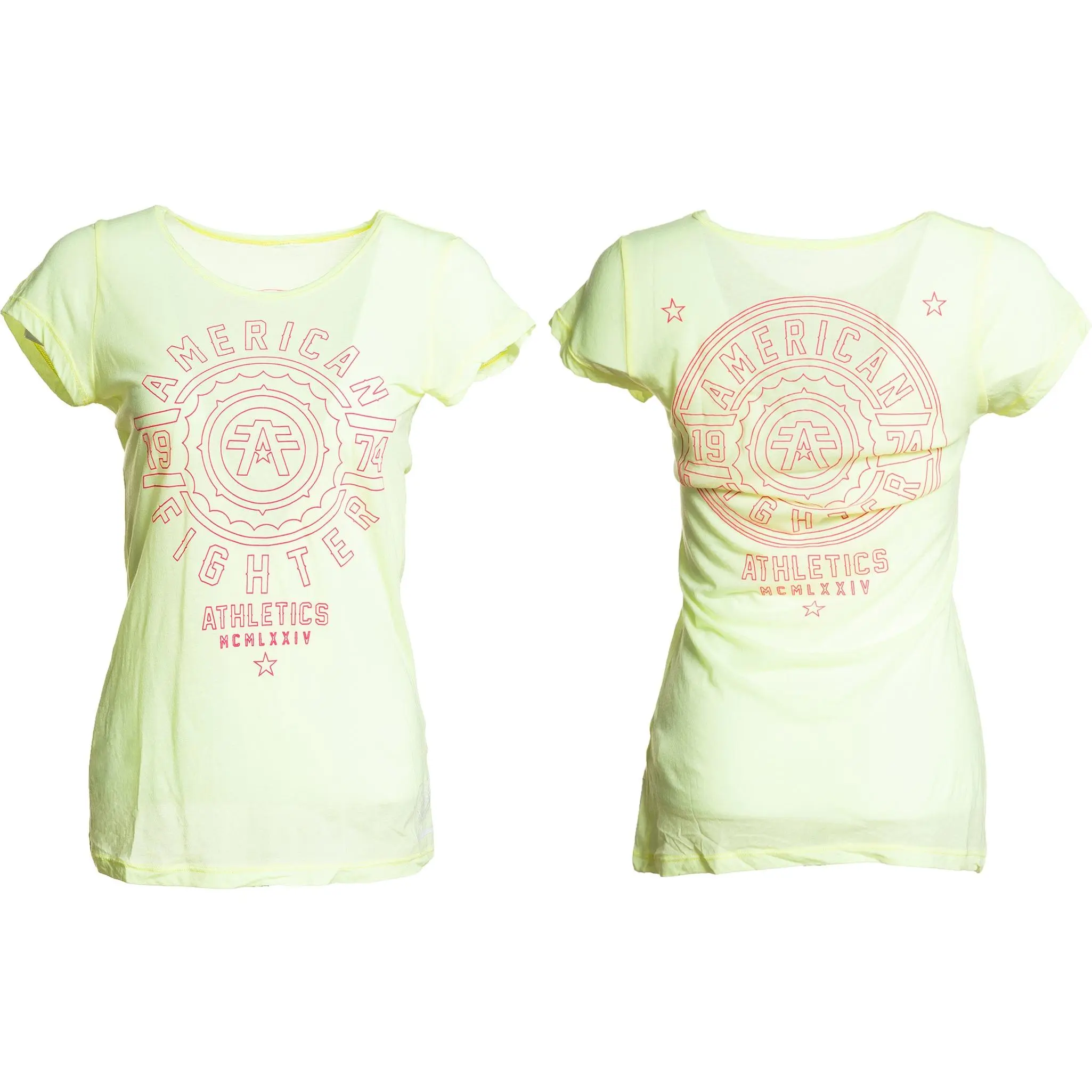 AMERICAN FIGHTER Women's Short-Sleeve Cotton Printed Streetwear Biker Top, Casual T-Shirt - FAIR GROVE Tee, Shortsleeve, Tshirt, Polyester Blend