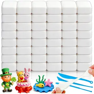 50 Pack White Air Dry Foam Clay,1.12lb Soft Molding Lightweight Clays with 3 Pcs Sculpting Tools for Kids,Adults,Crafting Cosplay,Artistic Projects