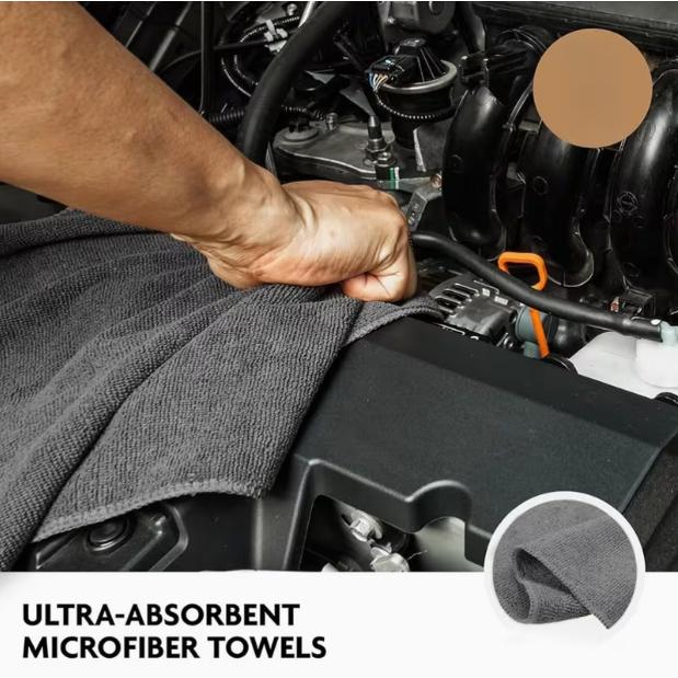 9pcs Car Interior Detailing Set, Detailing Brushes, Bristles Brushes, Microfiber Cloth & Applicator, Great for Reaching The Crevices, Nooks and Crannies